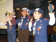 Kenny, Aditya and Jacob with trophies