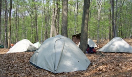 The new tents in use at Camp Alpine